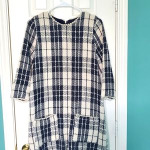 Zara checked 3/4 sleeves dress (M)